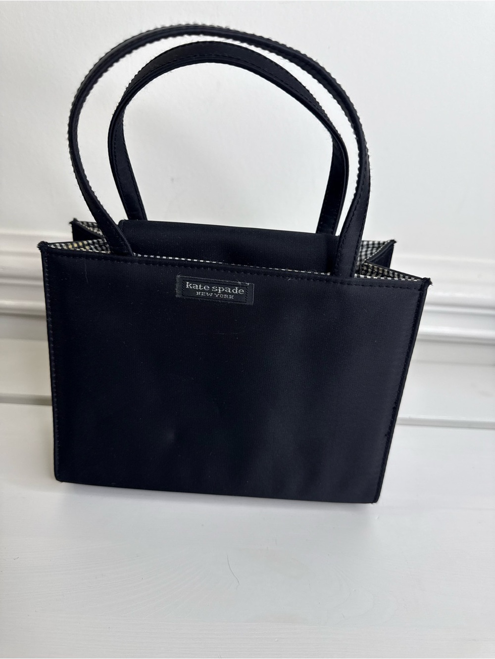 kate spade Black Structured Nylon Top-Handle Tote